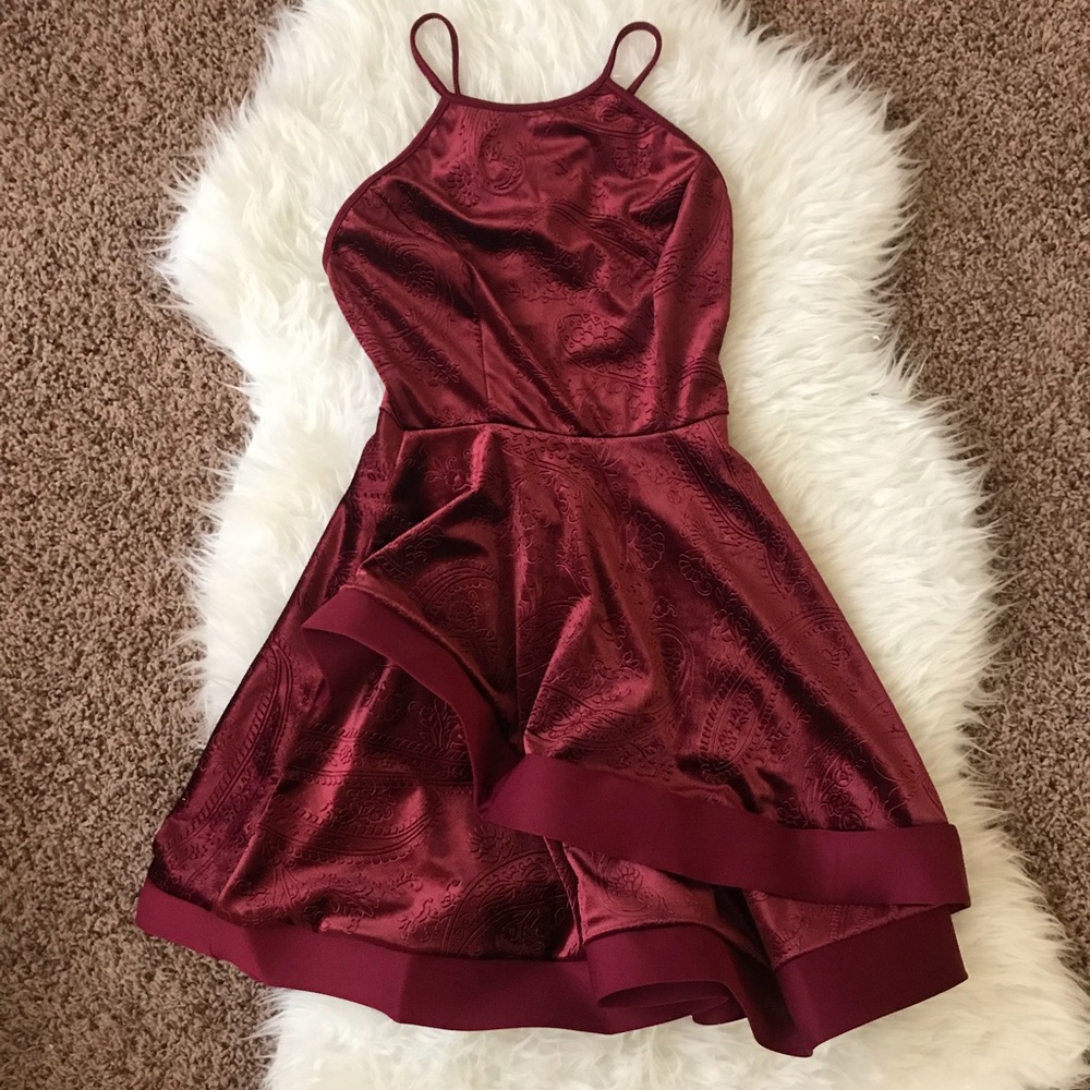 Agaci burgundy dress